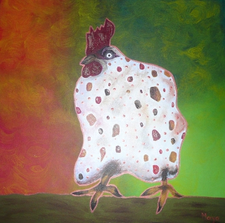 White Spotty Rooster